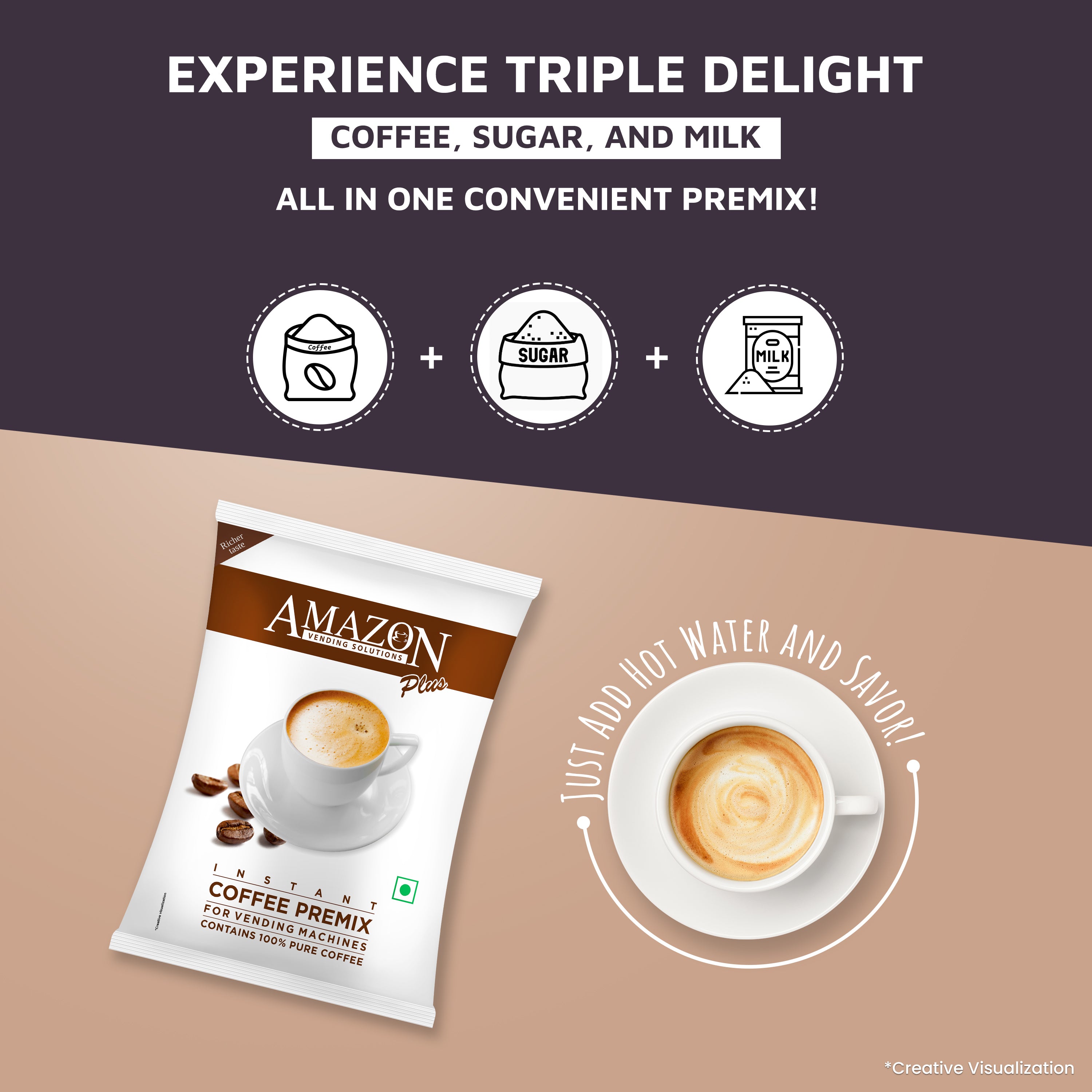 AMAZON Plus 3-in-1 Coffee Premix Powder – Instant Coffee Solution for Vending Machines view 7