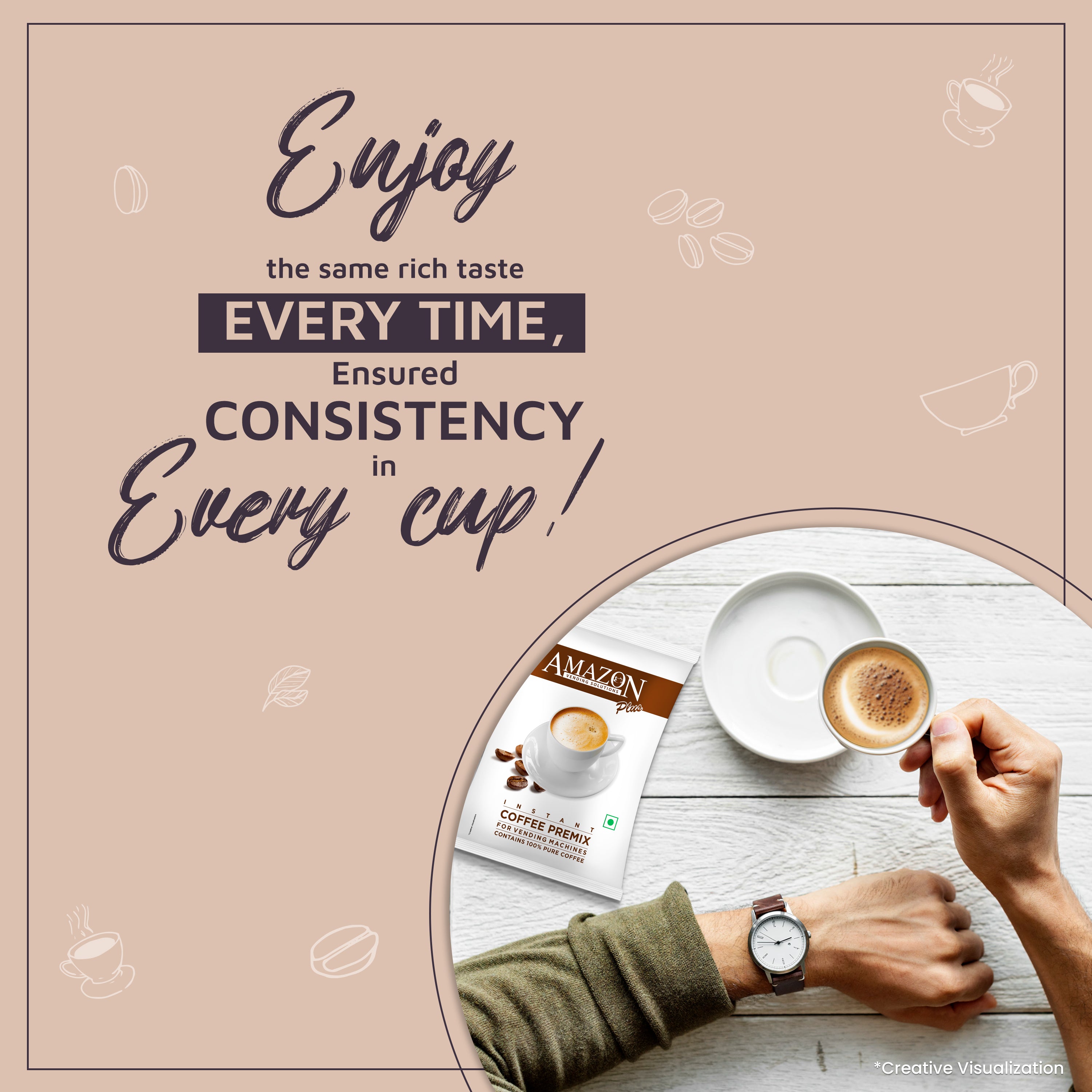 AMAZON Plus 3-in-1 Coffee Premix Powder – Instant Coffee Solution for Vending Machines view 9