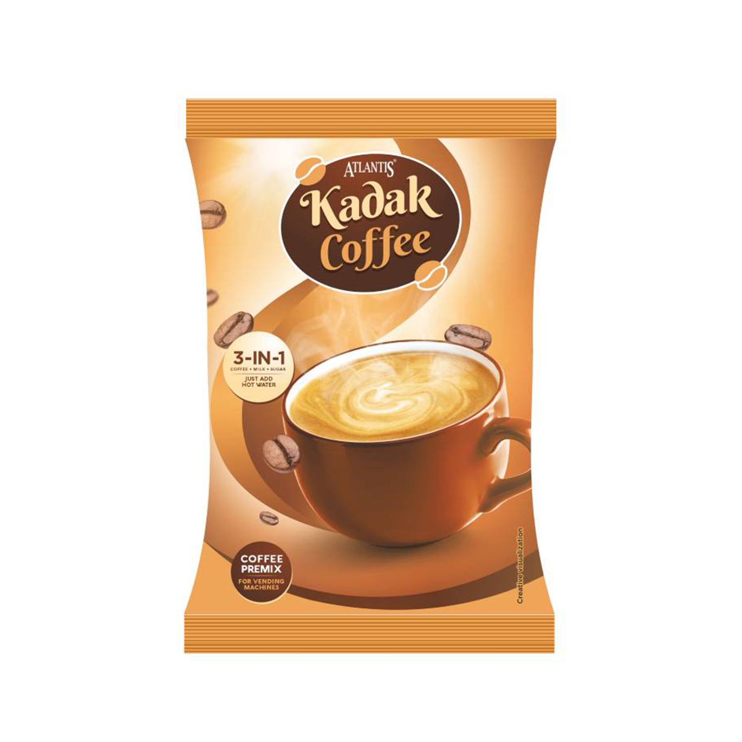ATLANTIS Kadak 3-in-1 Coffee Premix – 1kg Pack for Strong Taste