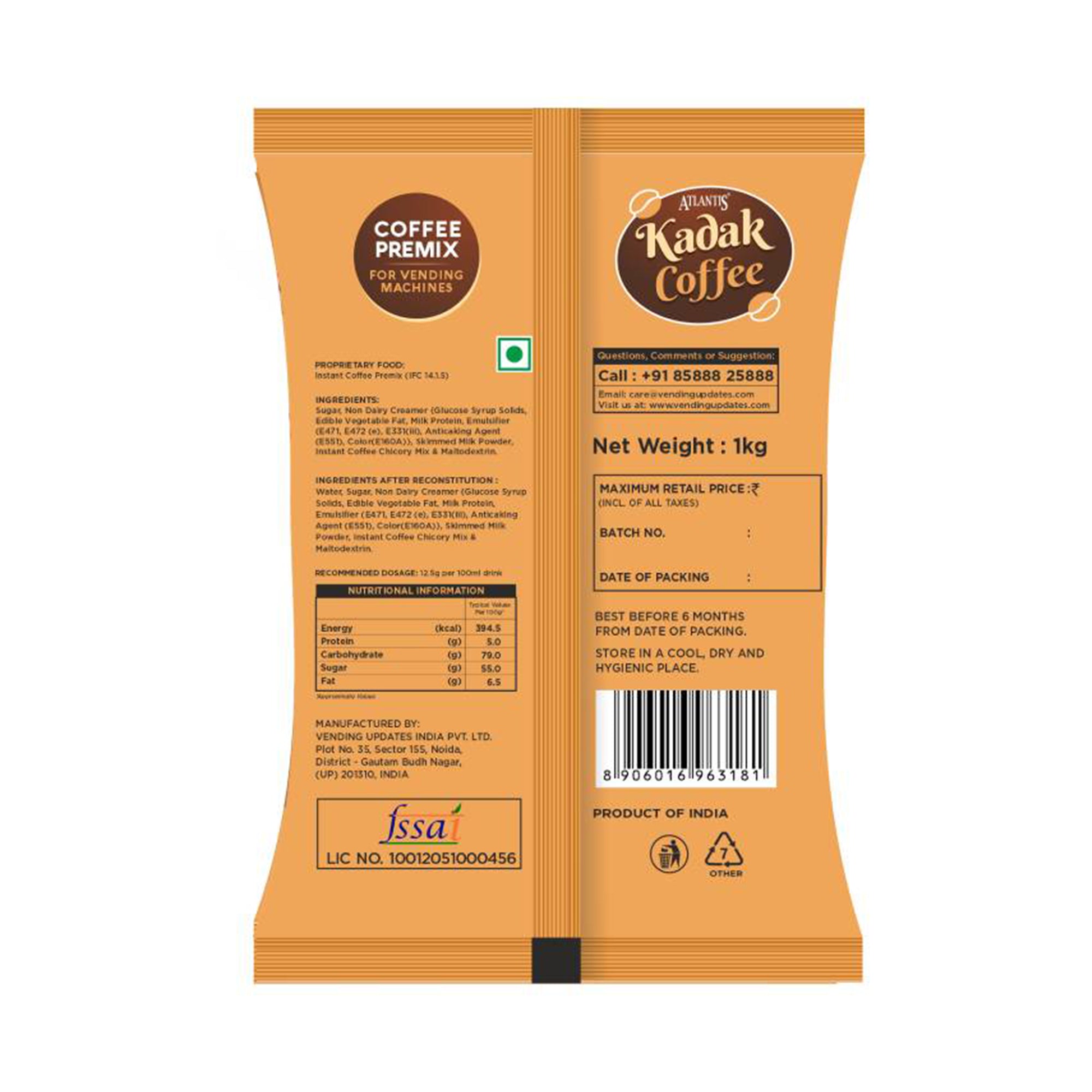 ATLANTIS Kadak 3-in-1 Coffee Premix – 1kg Pack for Strong Taste view 10