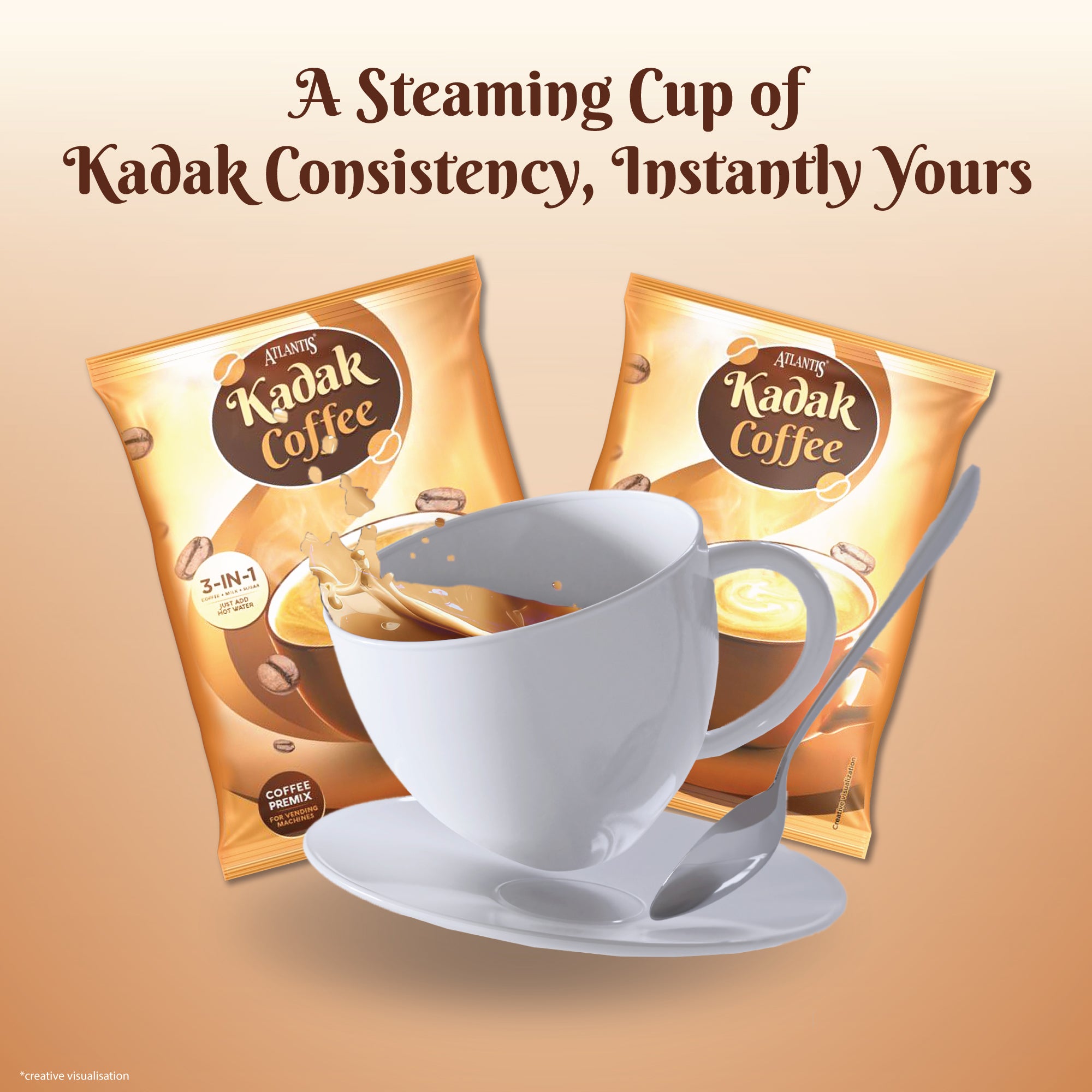 ATLANTIS Kadak 3-in-1 Coffee Premix – 1kg Pack for Strong Taste view 12