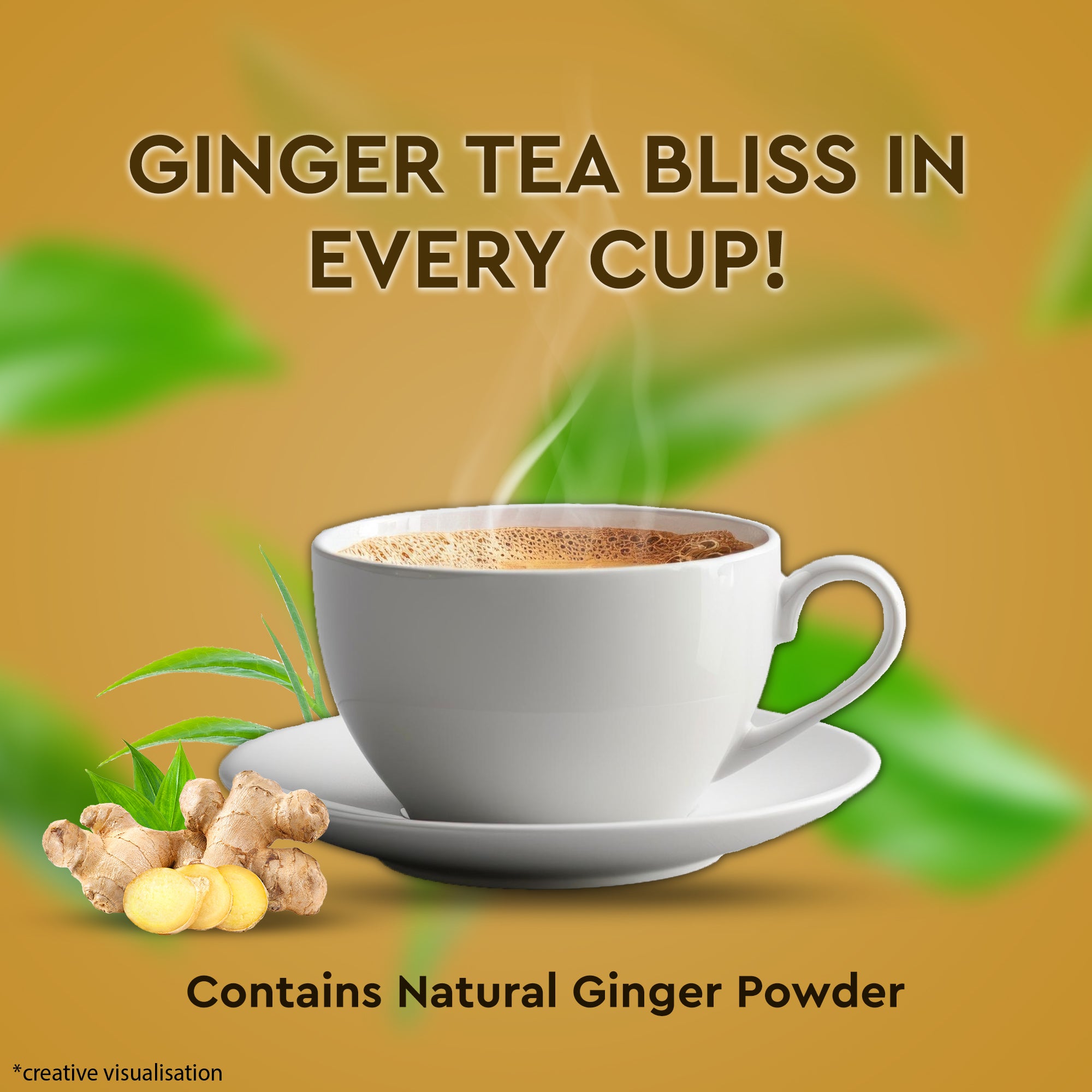 AMAZON Plus 3-in-1 Ginger Tea Premix – 1kg Pack view 10
