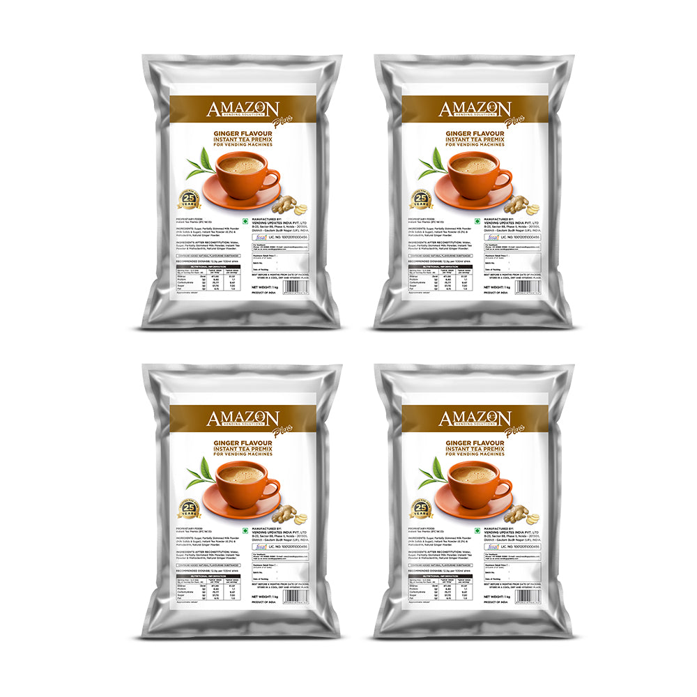 AMAZON Plus 3-in-1 Ginger Tea Premix – 1kg Pack view 8