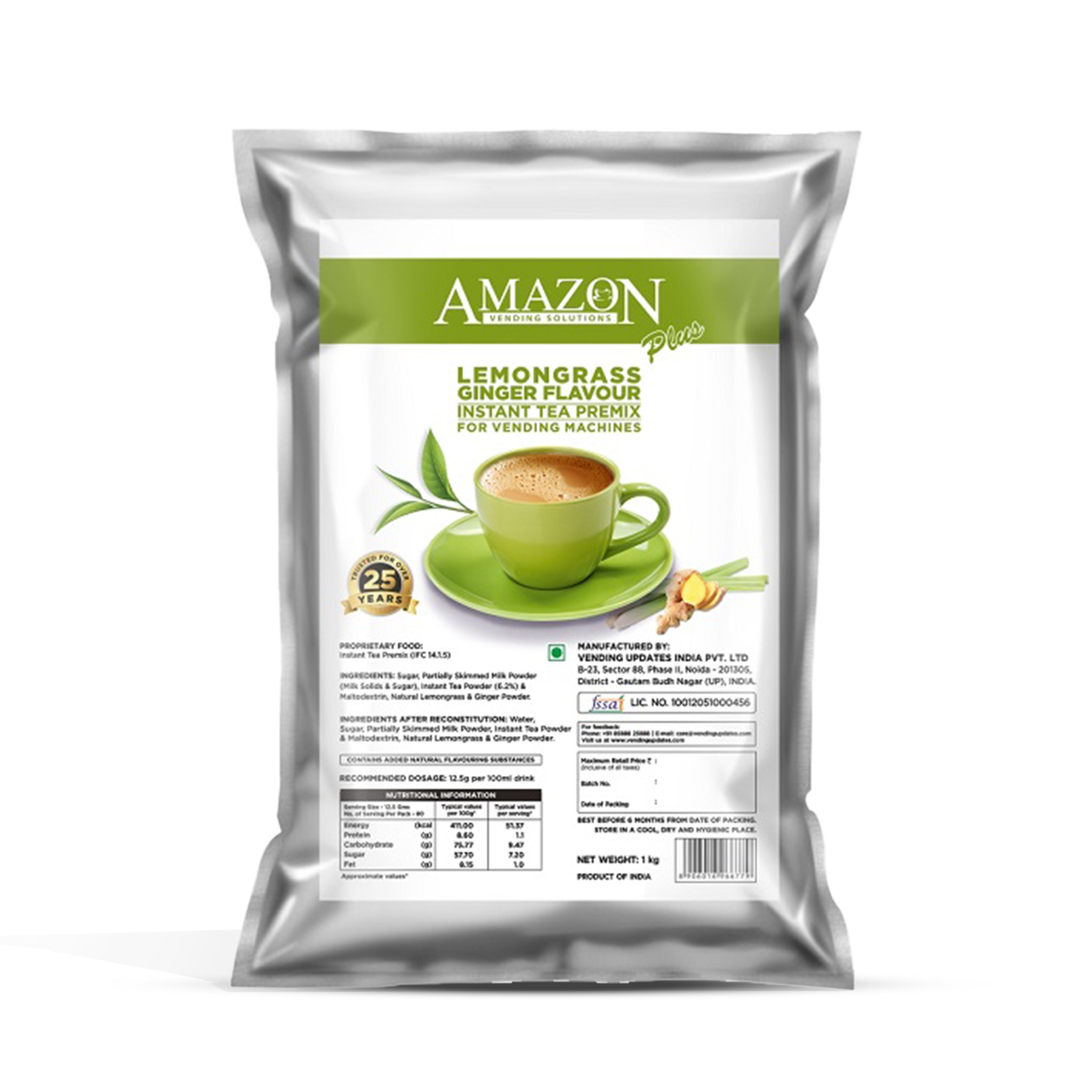 AMAZON Plus 3-in-1 Lemongrass Ginger Tea Premix