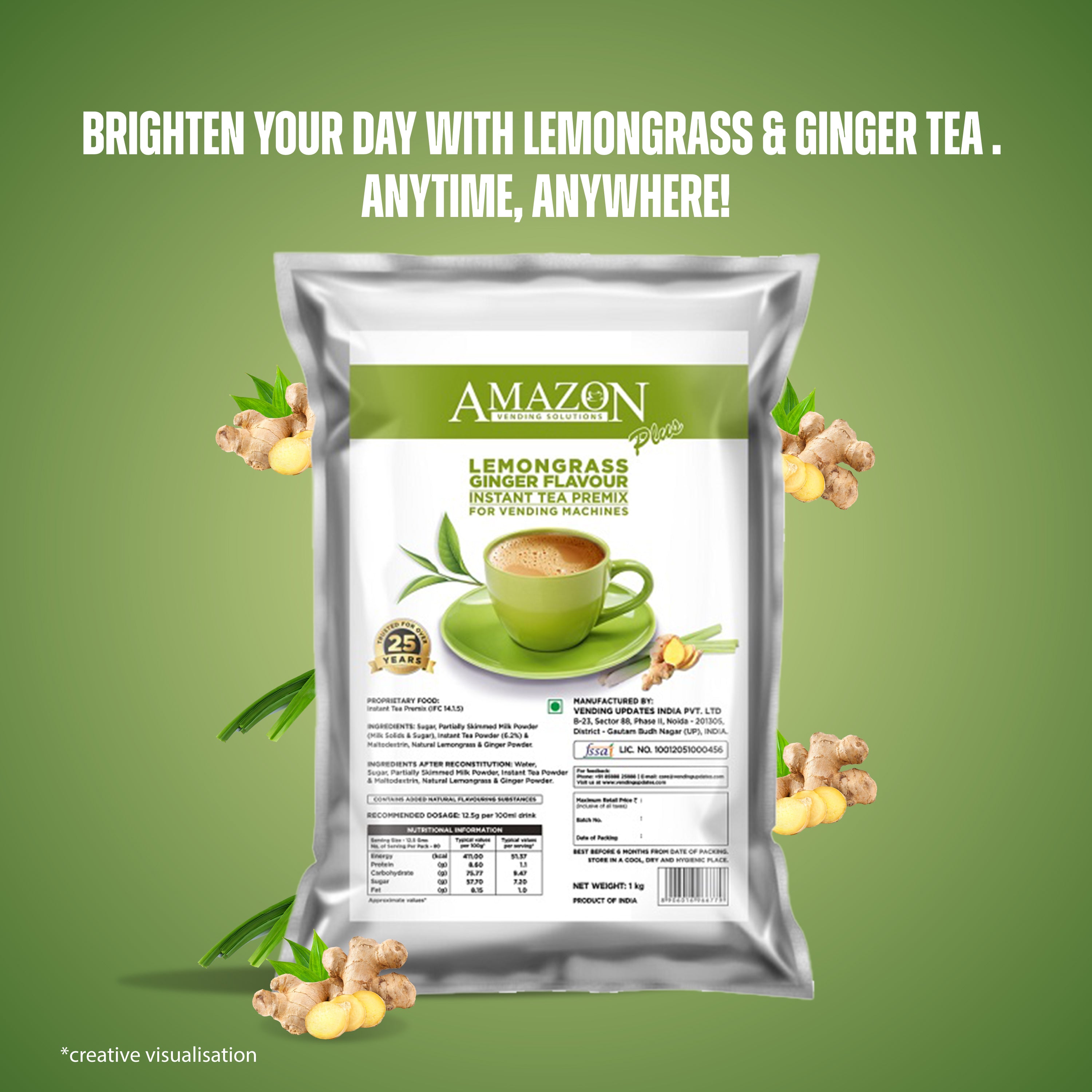 AMAZON Plus 3-in-1 Lemongrass Ginger Tea Premix view 11