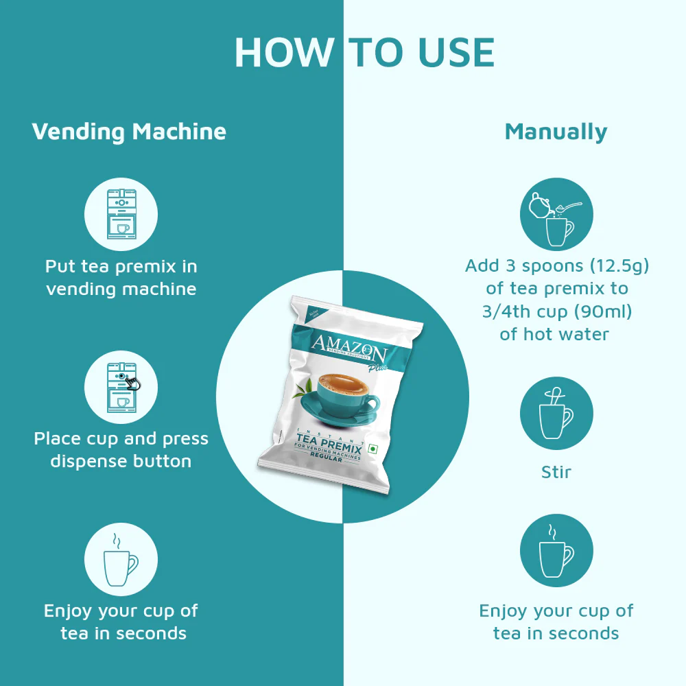 AMAZON Plus Regular 3-in-1 Tea Premix – 1kg Pack view 2