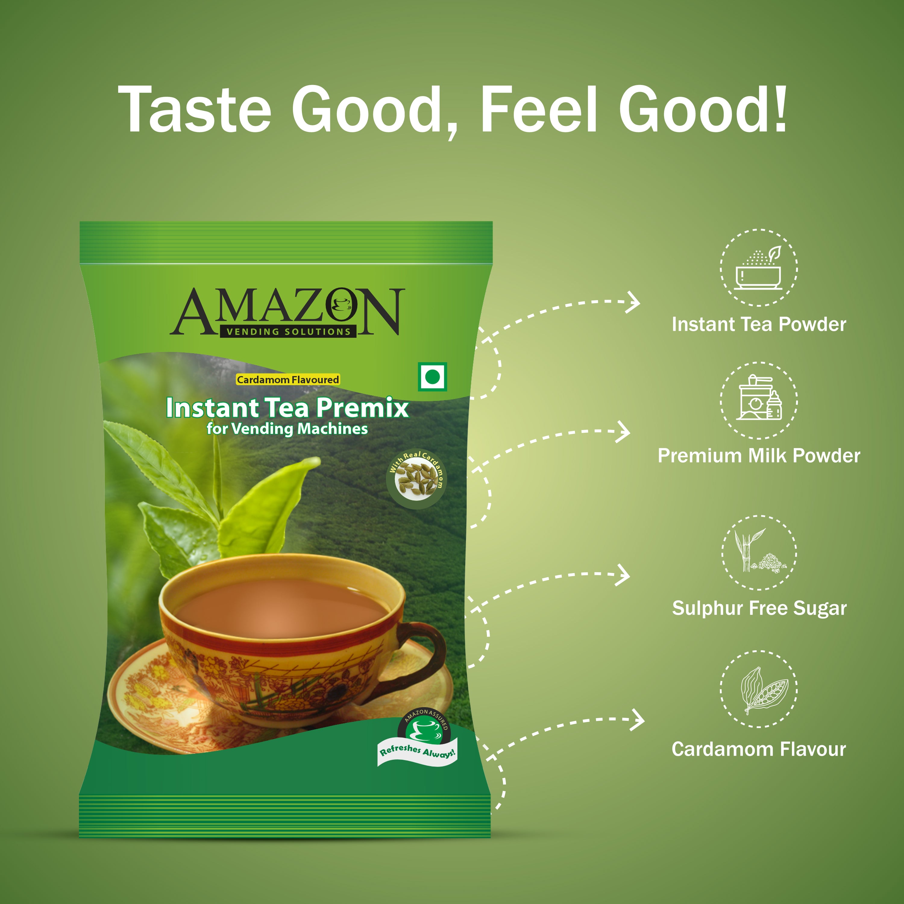 AMAZON Premium Cardamom Tea Premix – 1kg Pack view 8