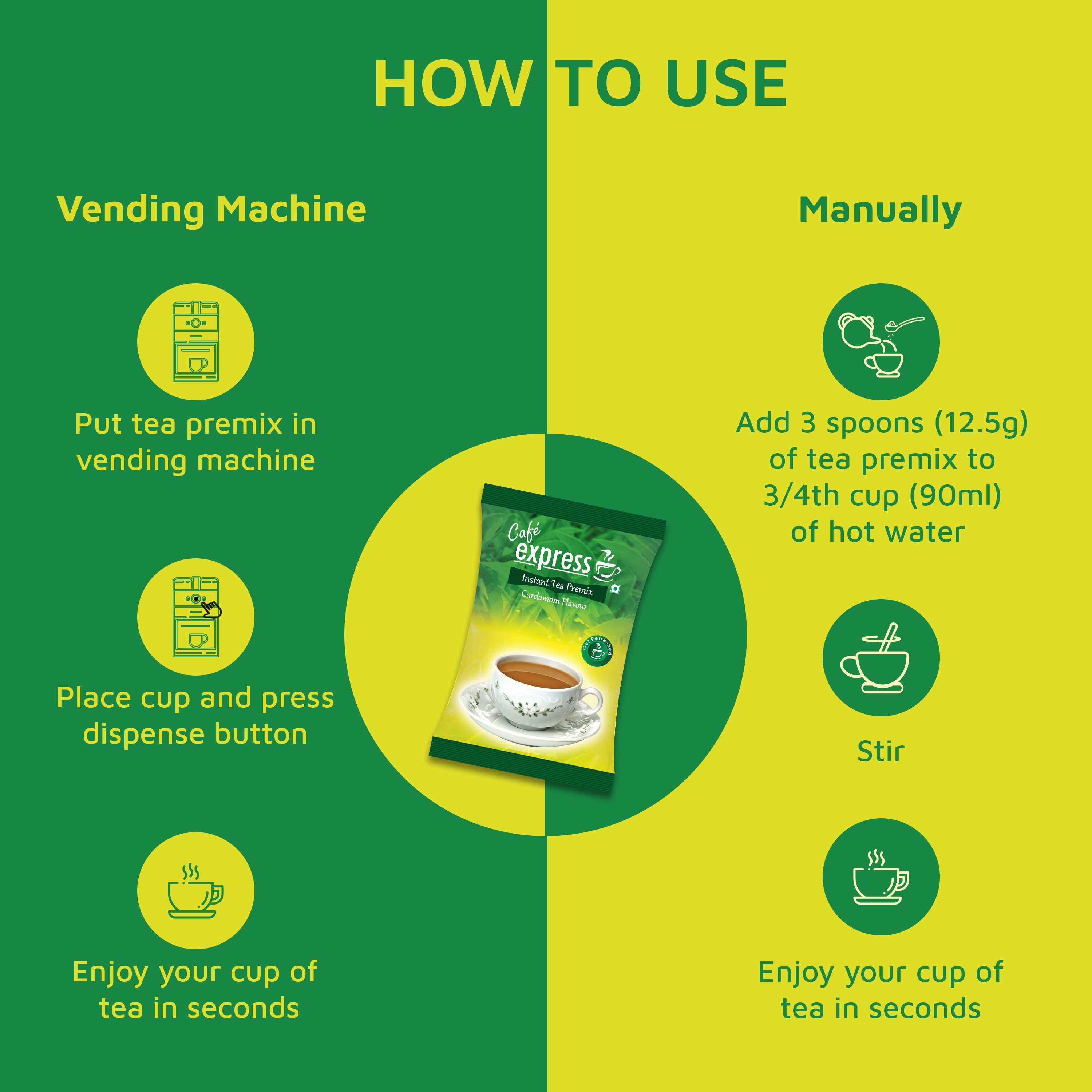 Cafe Express 3-in-1 Cardamom Tea Premix – 1kg Pack view 4