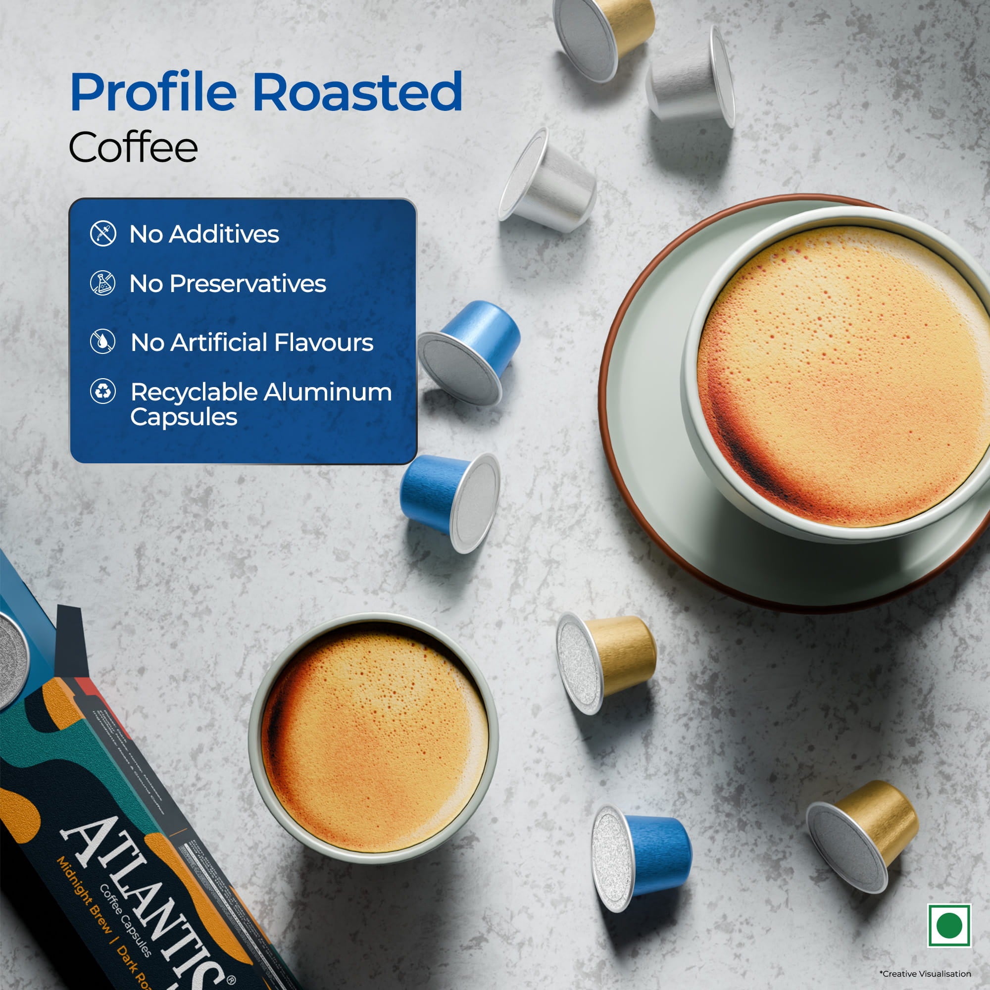 Atlantis Coffee Capsules Assorted Pack | 18 Nespresso Compatible Pods | 3 Blends view 3