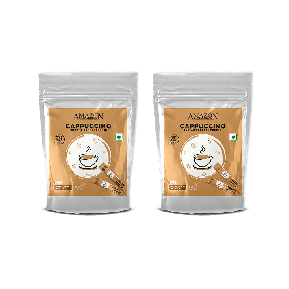 AMAZON 3-IN-1 CAPPUCCINO COFFEE Single Serve Sachets Premix Pack view 3