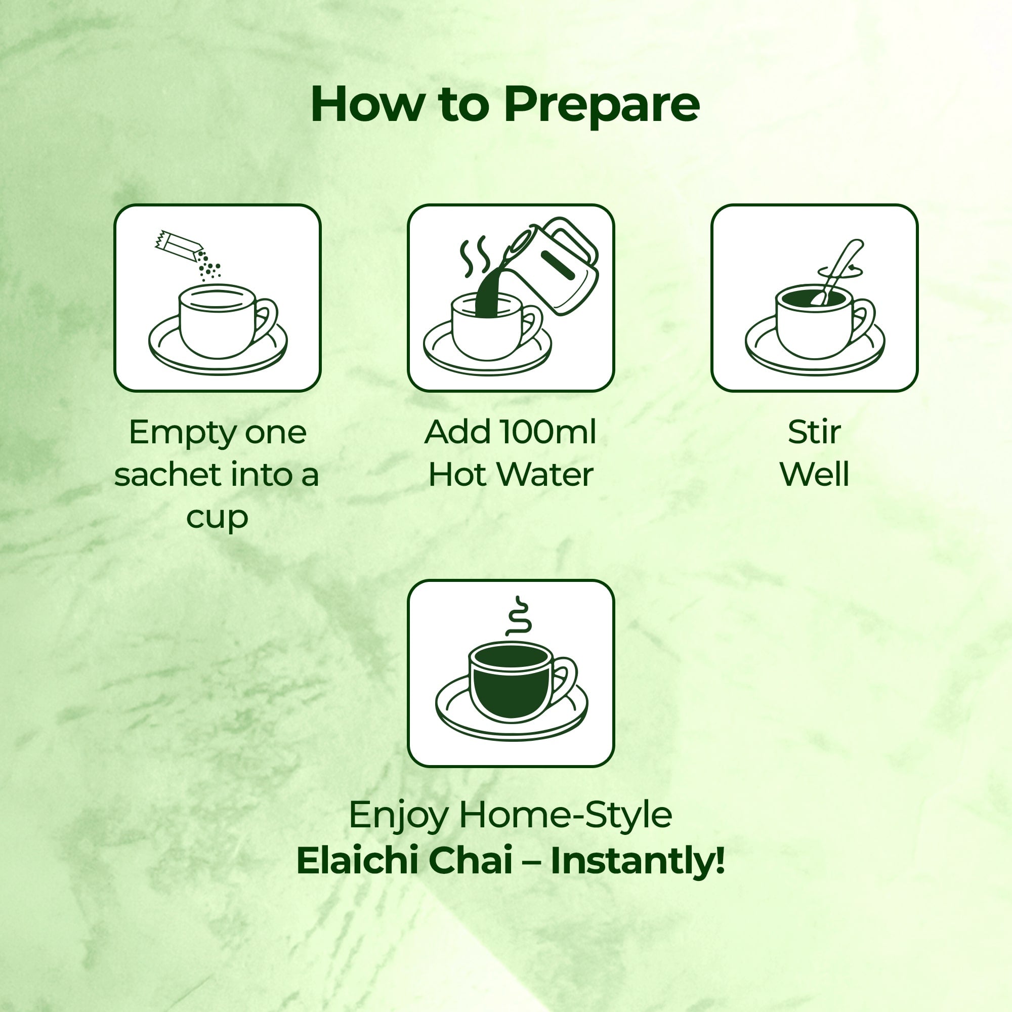 ATLANTIS INSTACUP 3-IN-1 Cardamom Chai Premix Single Serve Sachets Pack view 9