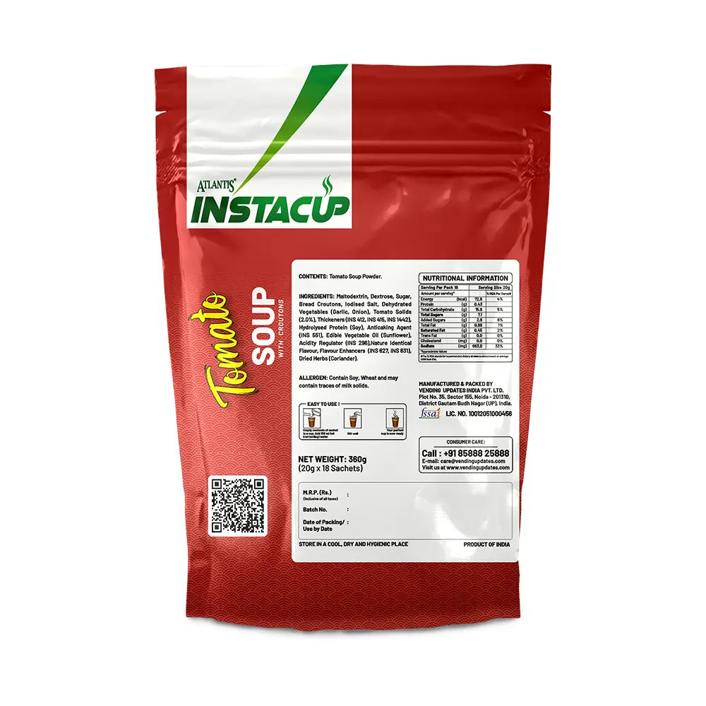 Atlantis InstaCup Croutons Tomato Single Serve Sachets Soup Pack view 8