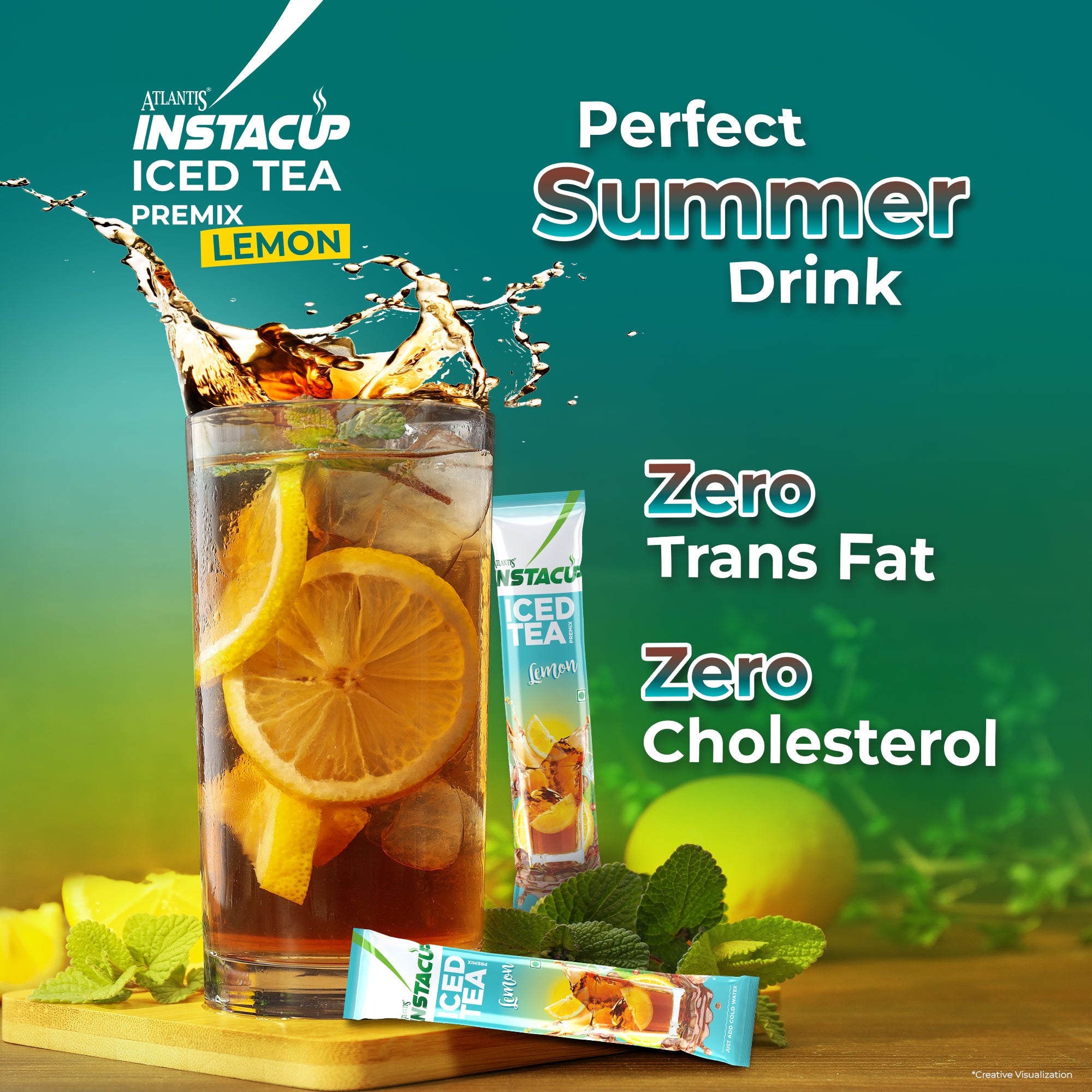 ATLANTIS Instacup Lemon Iced Tea Premix Single Serve Sachets view 2
