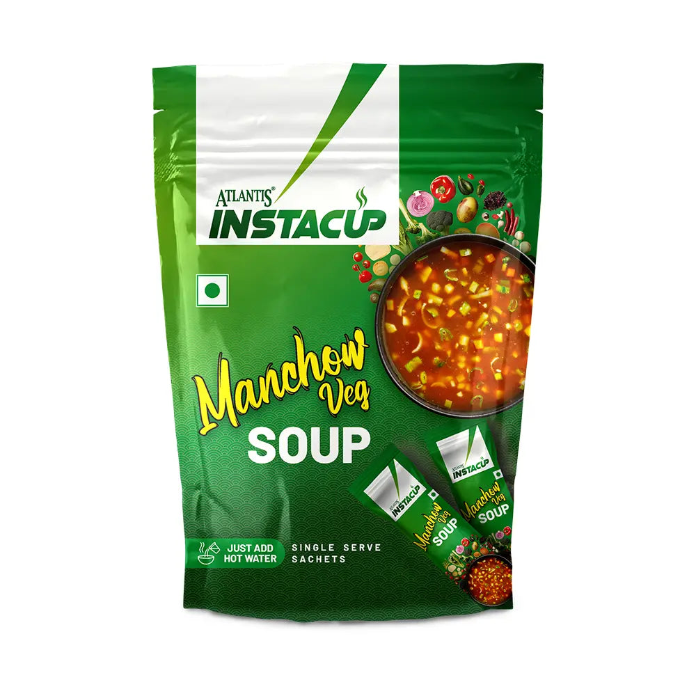 Atlantis InstaCup Manchow Veg Single Serve Sachets Soup Pack