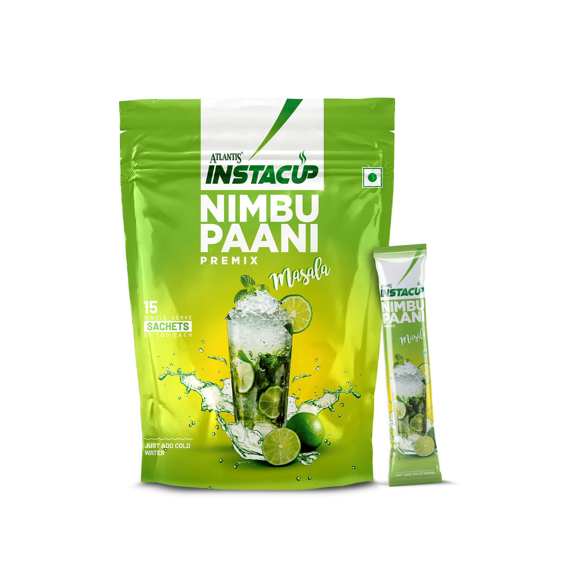 ATLANTIS Instacup Iced Masala Nimbu Paani Premix Single Serve Sachets