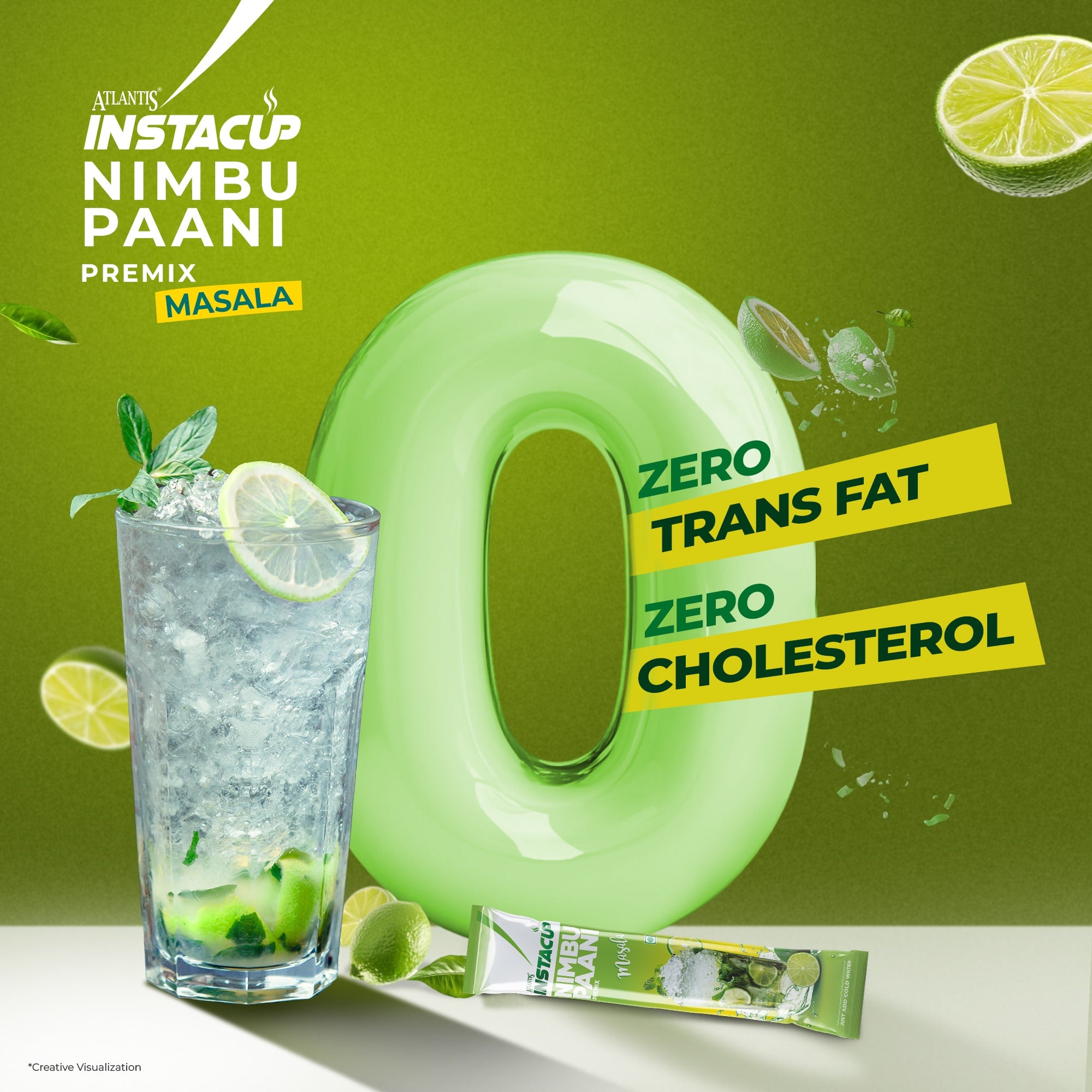 ATLANTIS Instacup Iced Masala Nimbu Paani Premix Single Serve Sachets view 5