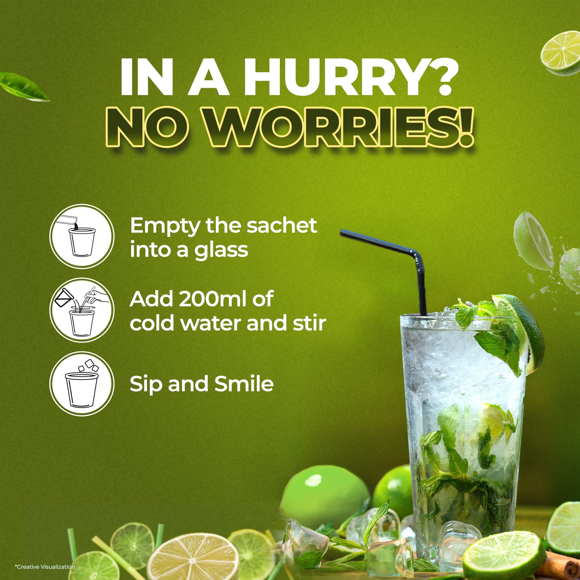 ATLANTIS Instacup Iced Masala Nimbu Paani Premix Single Serve Sachets view 6