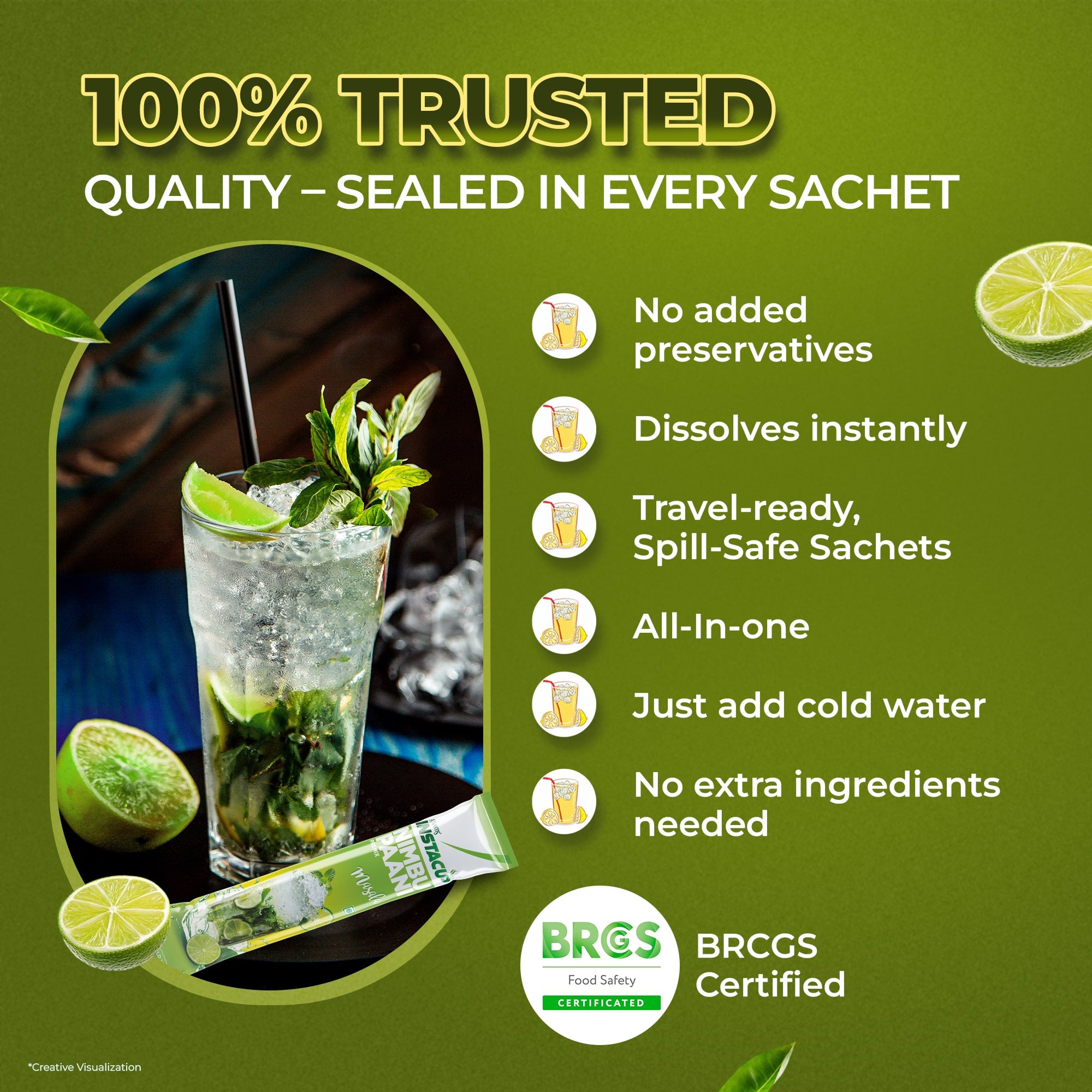 ATLANTIS Instacup Iced Masala Nimbu Paani Premix Single Serve Sachets view 8