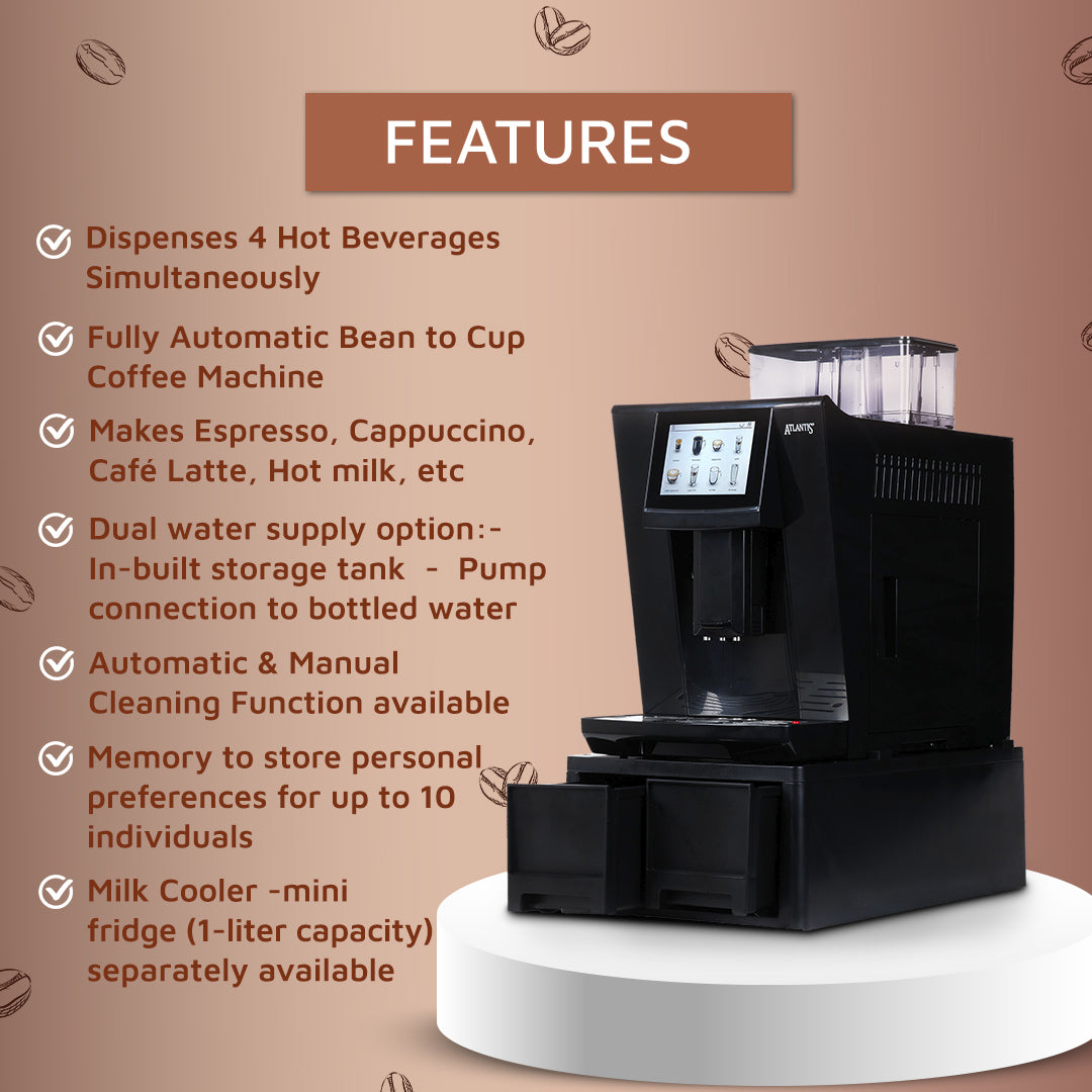 ATLANTIS BREW Fully Automatic Bean to Cup Coffee Machine view 4