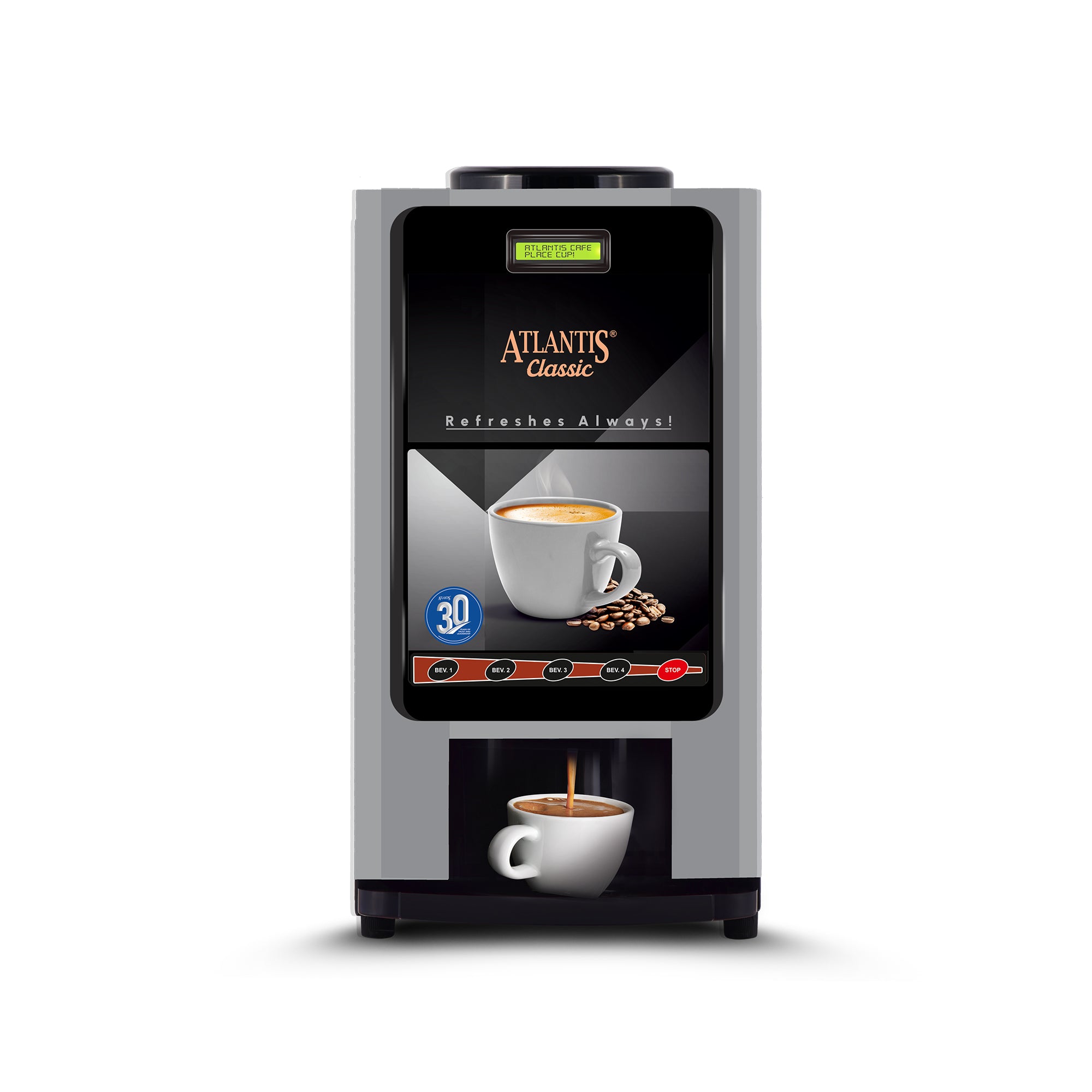 ATLANTIS CLASSIC - 3 Lane Tea and Coffee Vending Machine  3 Ltrs hot Tank