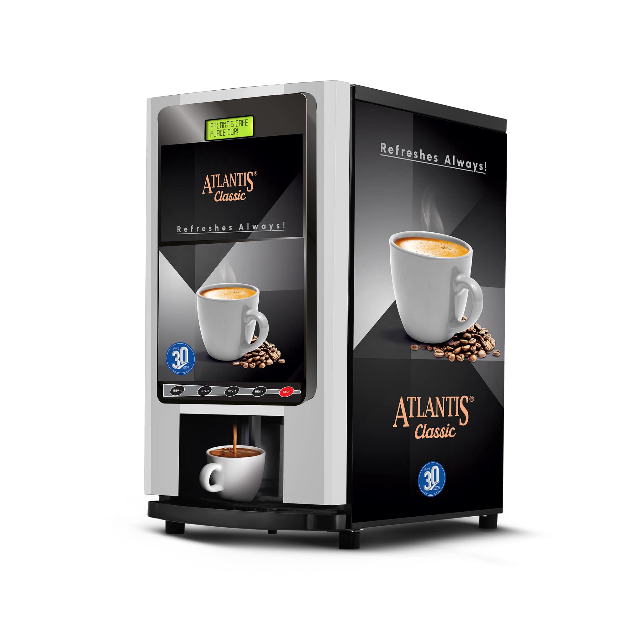 ATLANTIS CLASSIC - 3 Lane Tea and Coffee Vending Machine  3 Ltrs hot Tank view 10