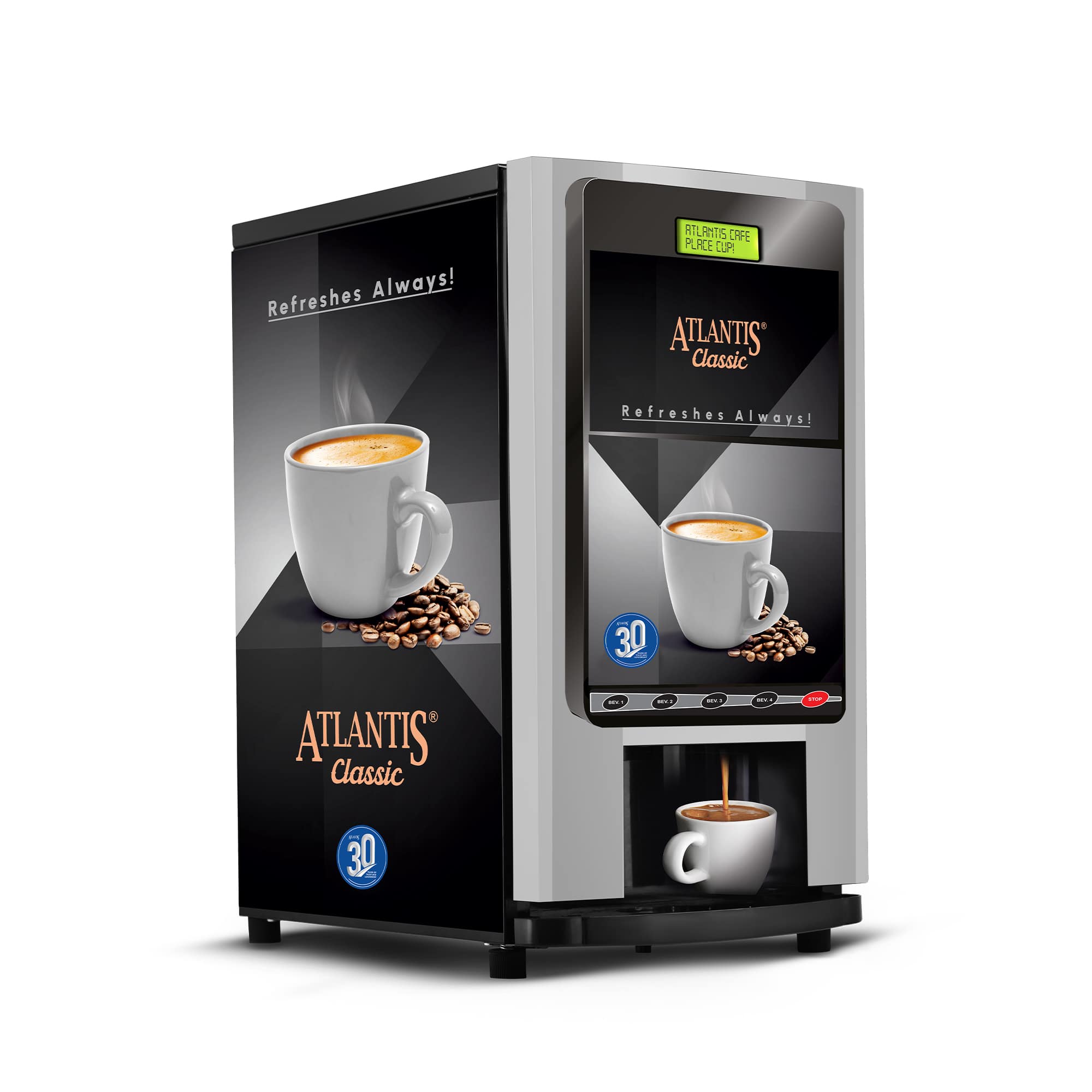ATLANTIS CLASSIC 4 Lane Tea & Coffee Vending Machine  3 Ltrs hot Tank view 4