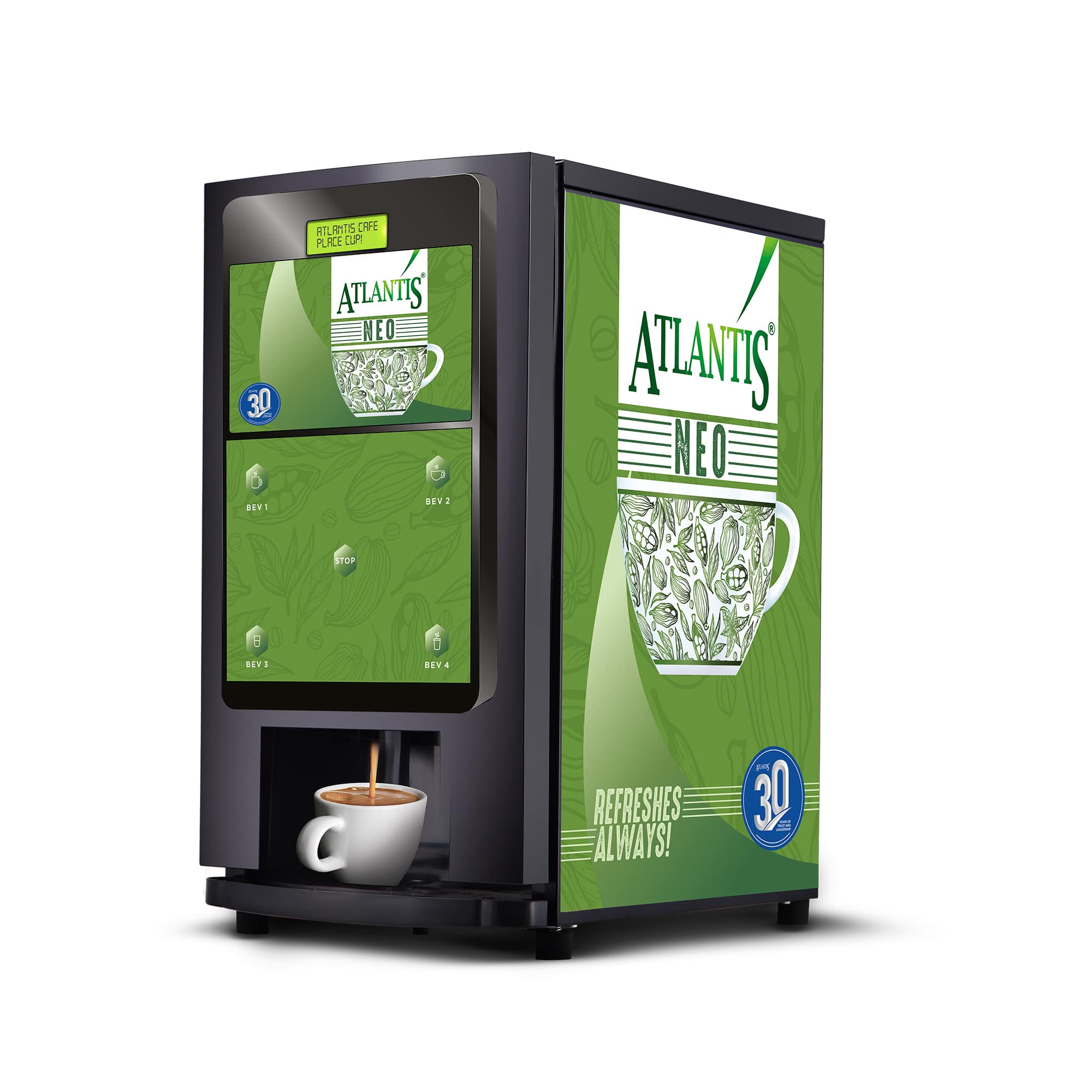 ATLANTIS NEO 4-Lane Tea and Coffee Vending Machines - Dedicated Hot Water view 7