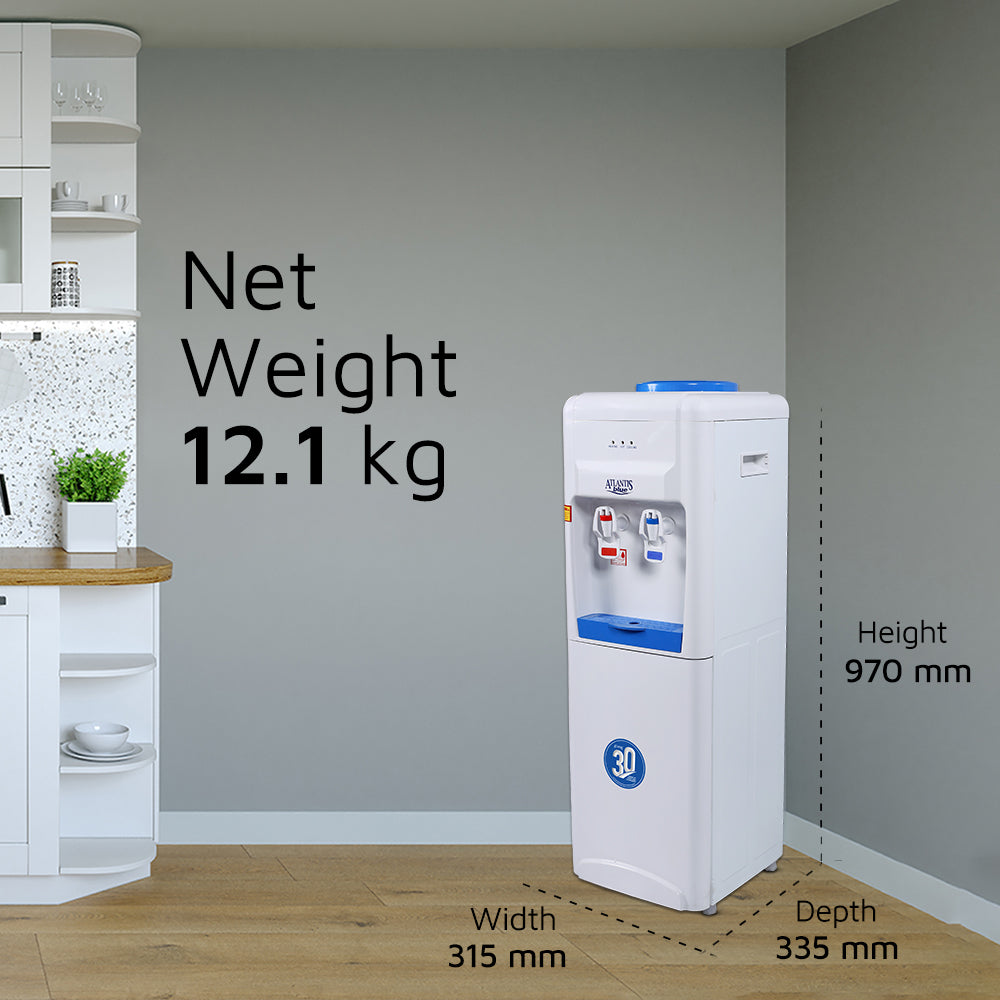 ATLANTIS BLUE Hot & Cold Floor Standing Water Dispenser (No Normal)- 2 Taps view 3