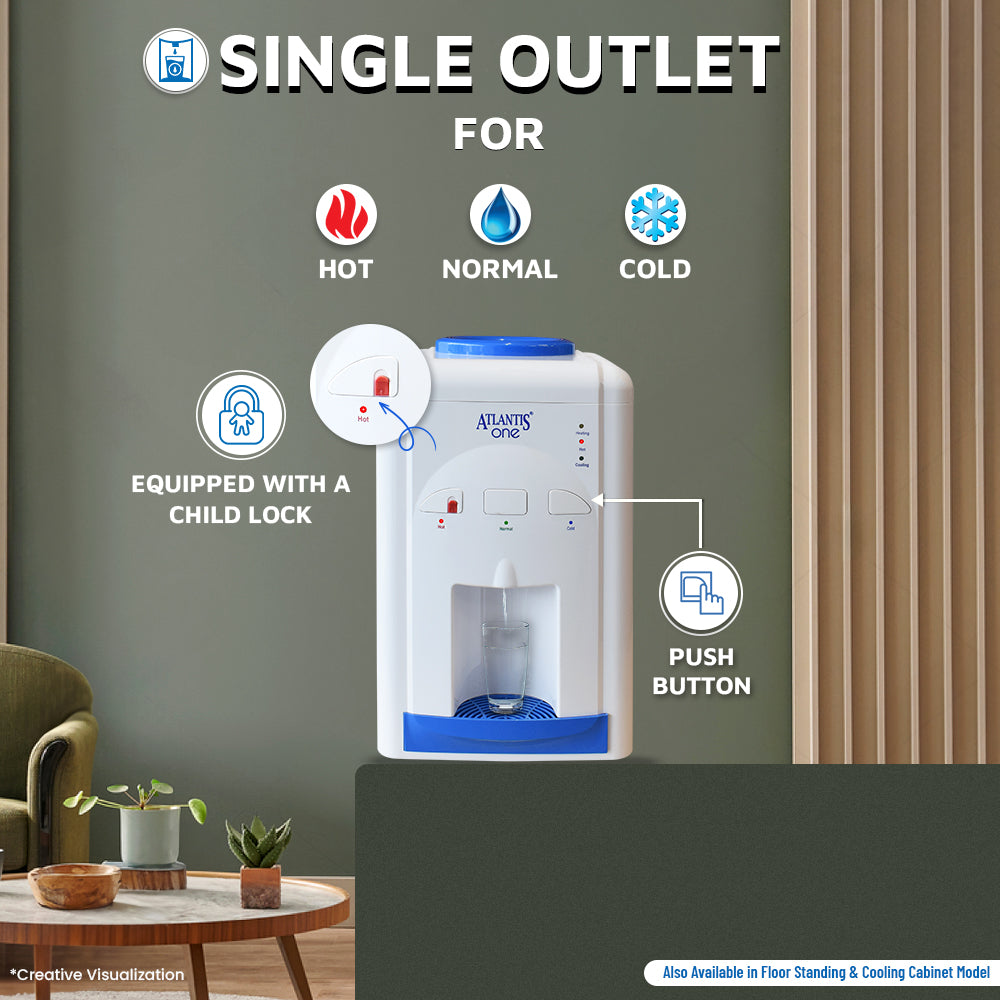 ATLANTIS ONE (Hot, Normal & Cold) Table Top Water Dispenser view 3