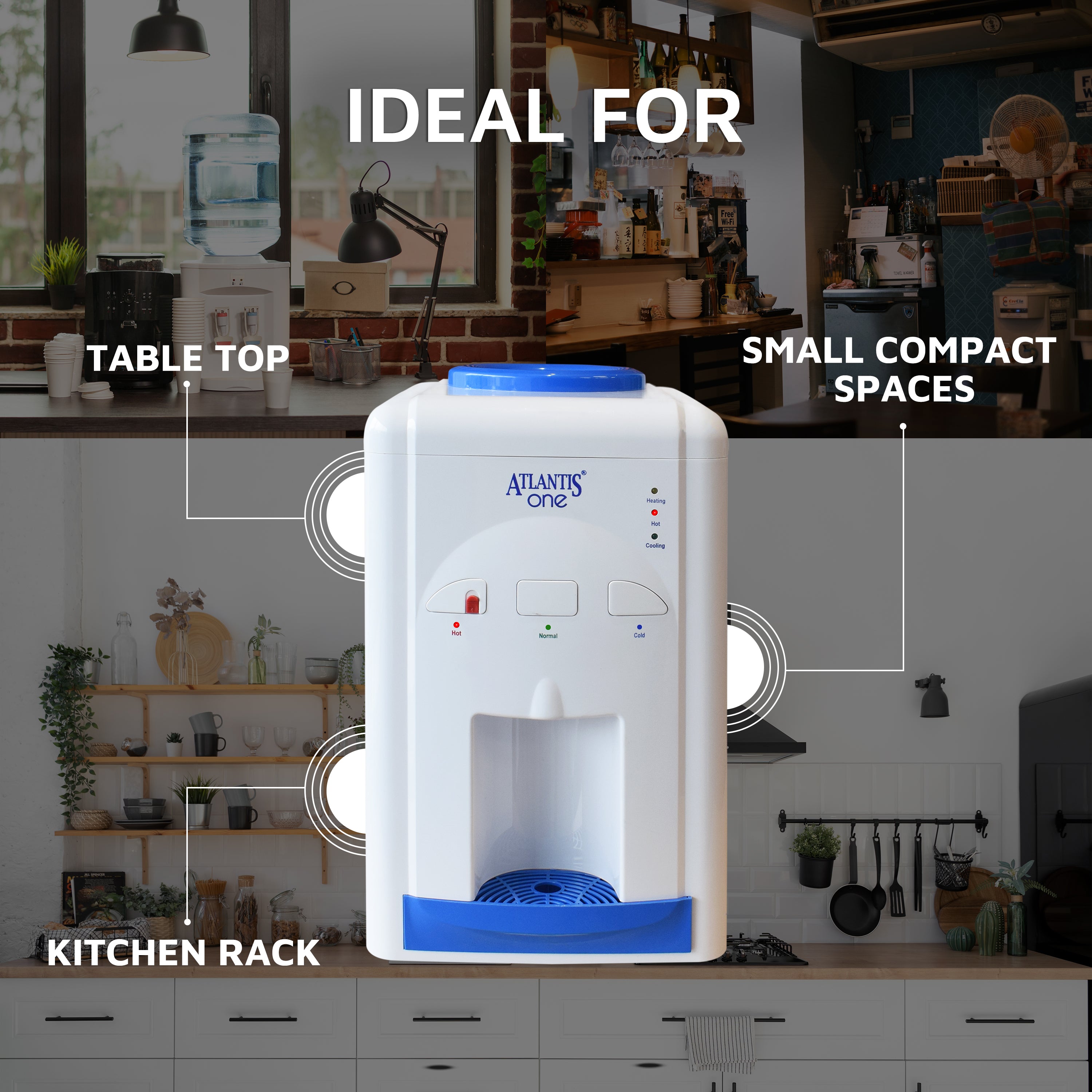 ATLANTIS ONE (Hot, Normal & Cold) Table Top Water Dispenser view 5