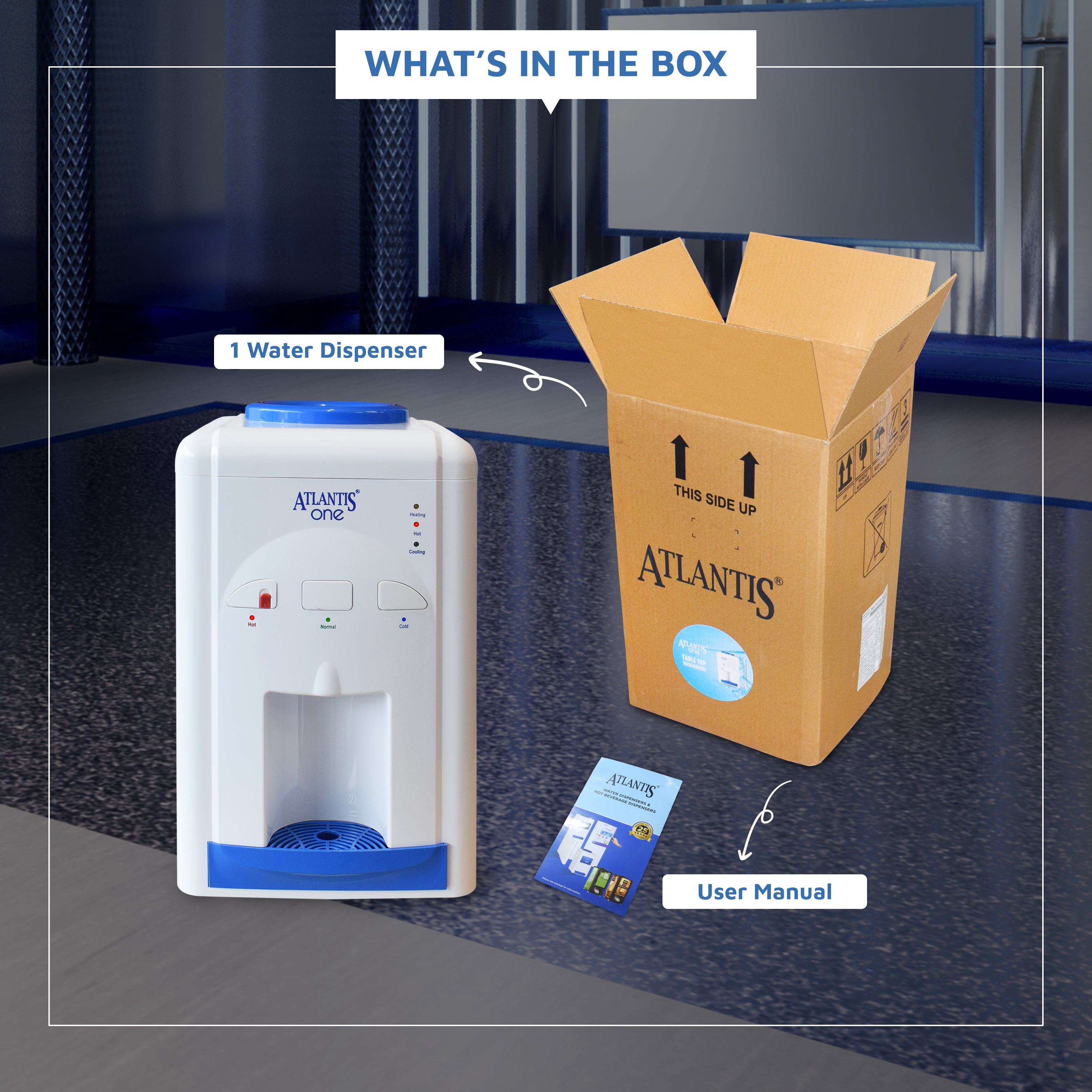 ATLANTIS ONE (Hot, Normal & Cold) Table Top Water Dispenser view 6