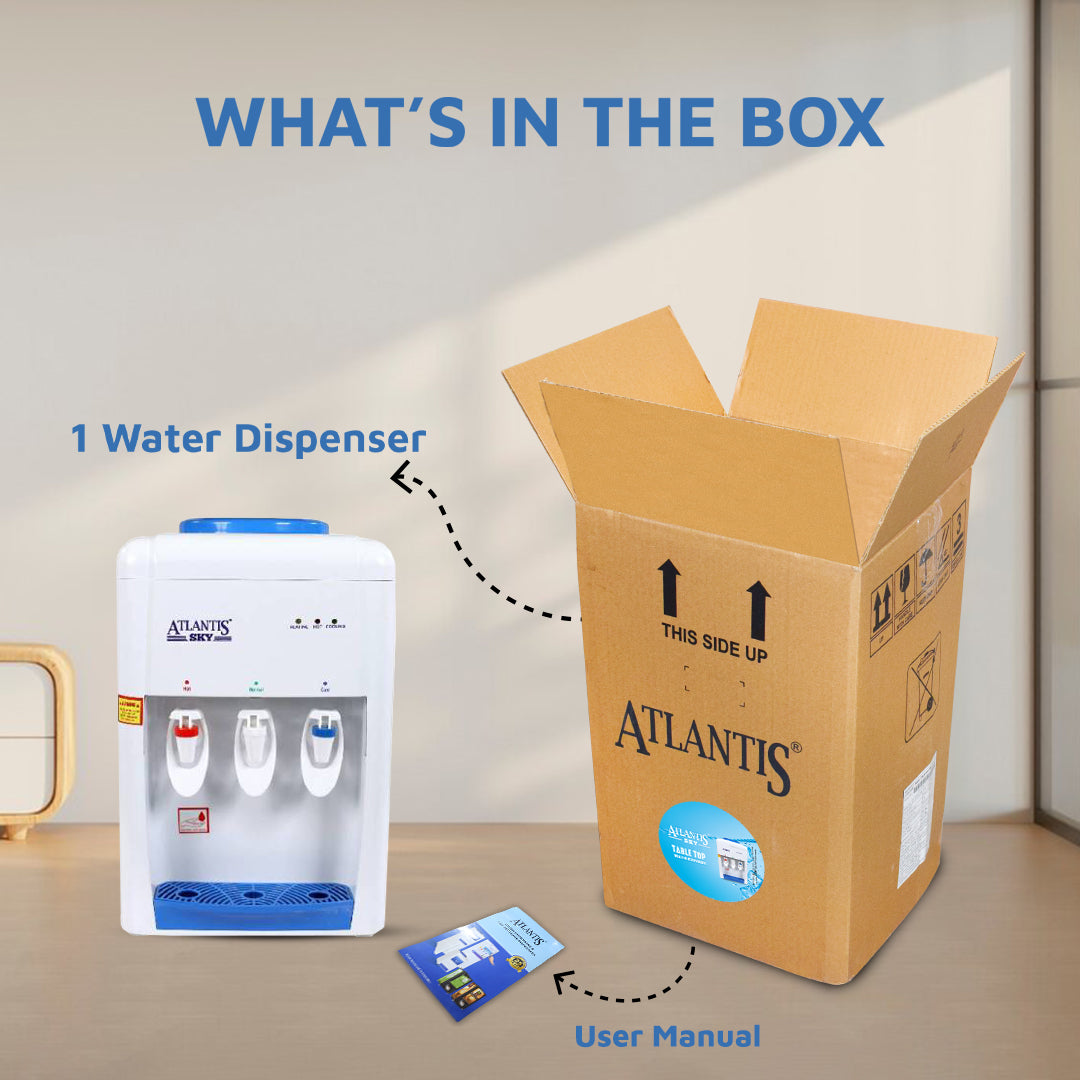 ATLANTIS SKY (Hot Normal & Cold ) Table Top Water Dispenser view 4