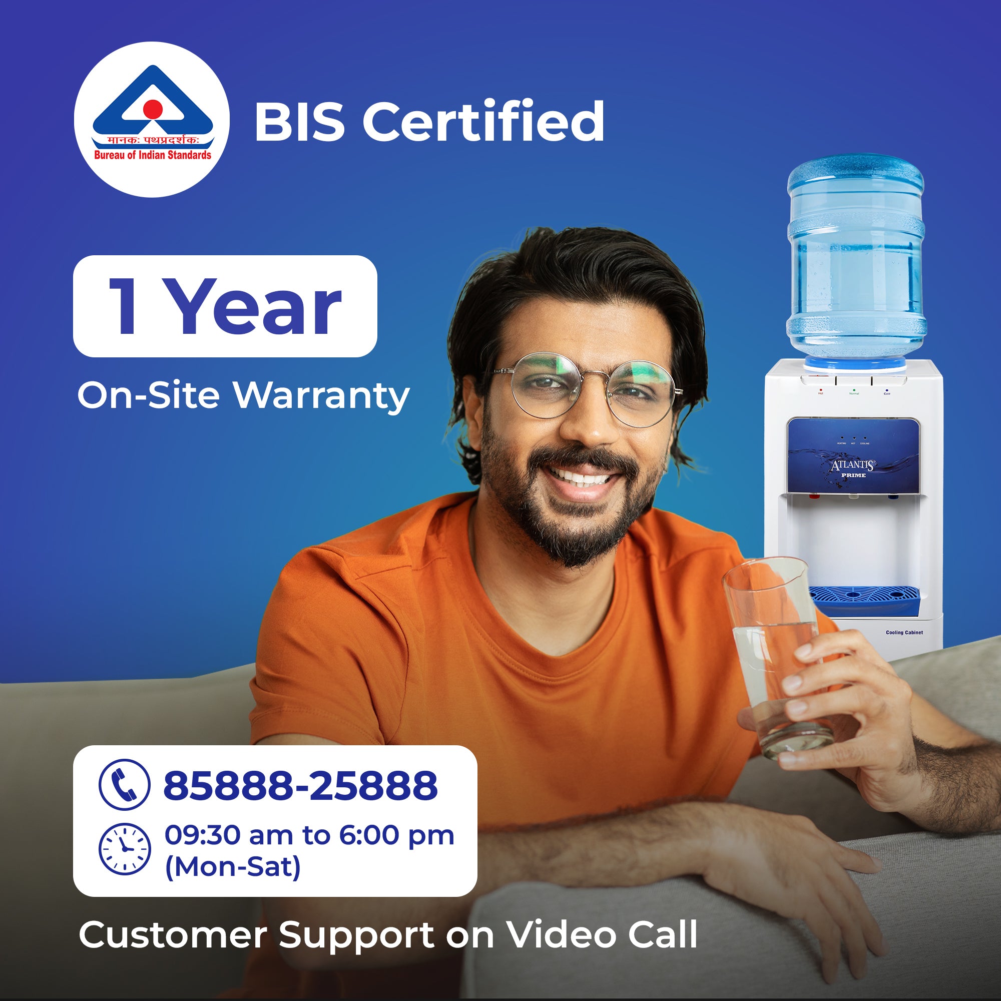 ATLANTIS PRIME (Hot, Normal & Cold ) Water Dispenser with Cooling Cabinet (Small Fridge)- 3 Taps view 7